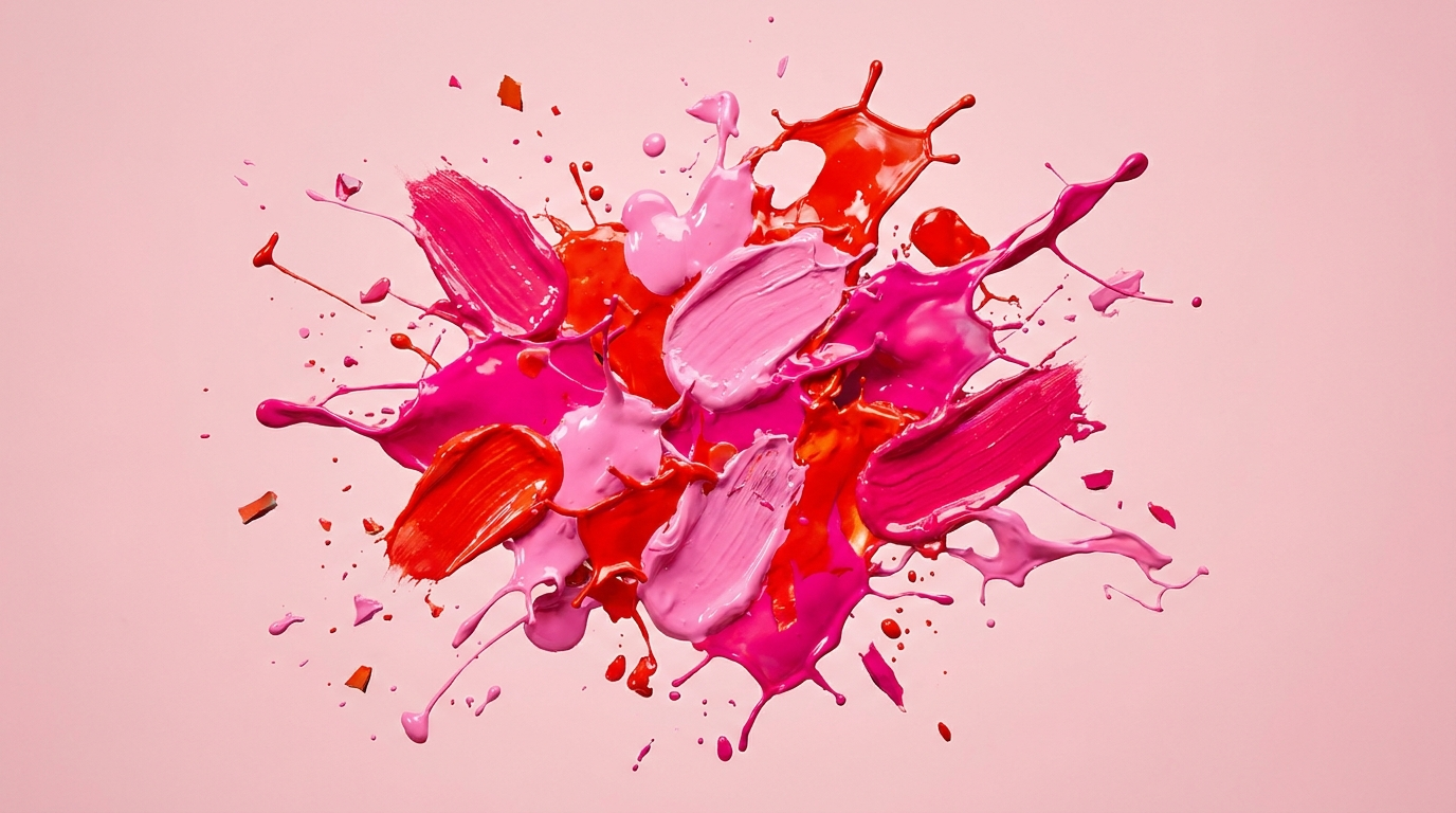 Explosion of pink paint