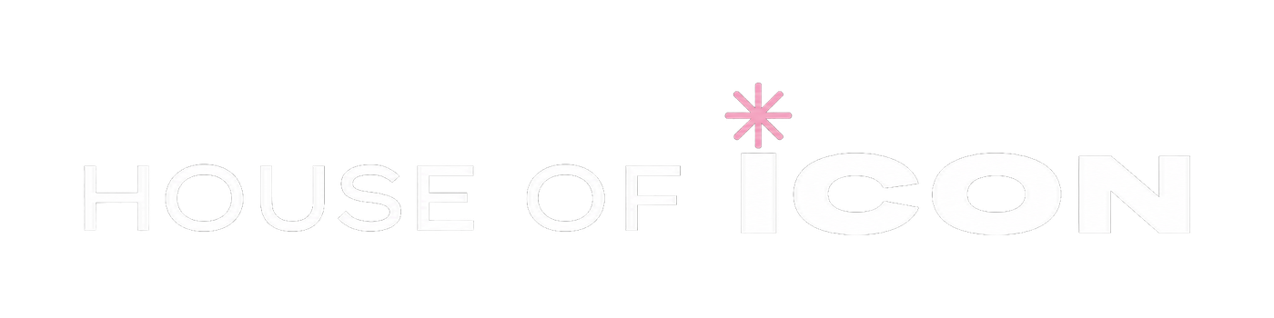 House of Icon primary wordmark in white